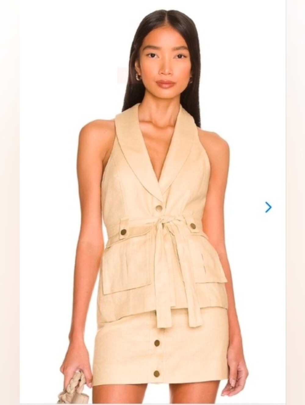 NWT! Lovers And Friends Tish Vest & Michelle Skirt Set In Sand Nuetral